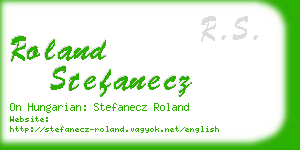 roland stefanecz business card